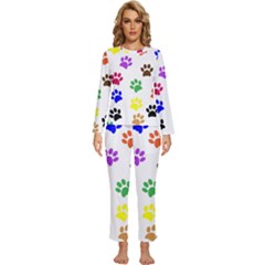 Pawprints Womens  Long Sleeve Lightweight Pajamas Set