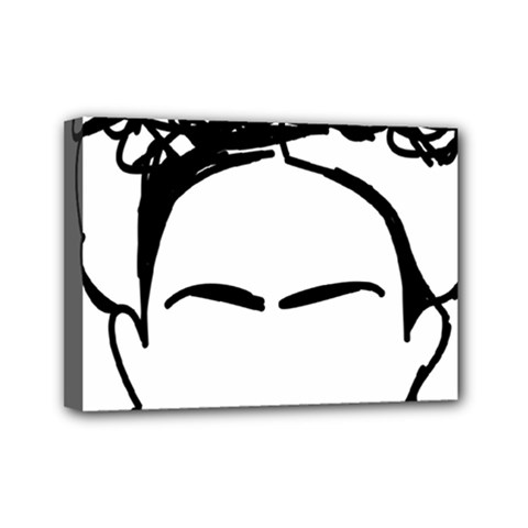 Frida Kahlo  Mini Canvas 7  X 5  (stretched) by Sobalvarro