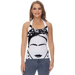 Frida Kahlo  Basic Halter Top by Sobalvarro