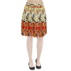 Carnival Of The Harlequin Art Pleated Skirt by danenraven