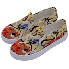 Carnival Of The Harlequin Art Kids  Canvas Slip Ons by danenraven