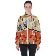 Carnival Of The Harlequin Art Women s High Neck Windbreaker by danenraven