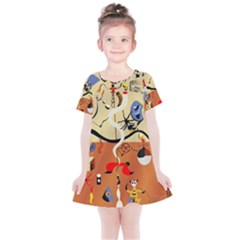 Carnival Of The Harlequin Art Kids  Simple Cotton Dress by danenraven