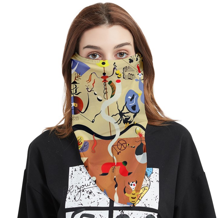 Carnival Of The Harlequin Art Face Covering Bandana (Triangle)