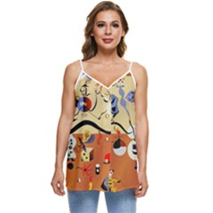 Carnival Of The Harlequin Art Casual Spaghetti Strap Chiffon Top by danenraven