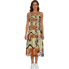 Carnival Of The Harlequin Art Sleeveless Shoulder Straps Boho Dress