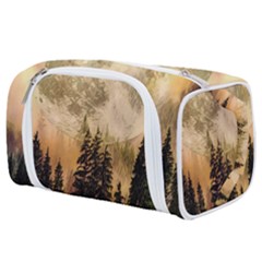 Moon Nature Forest Pine Trees Sky Full Moon Night Toiletries Pouch by danenraven