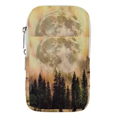 Moon Nature Forest Pine Trees Sky Full Moon Night Waist Pouch (large) by danenraven