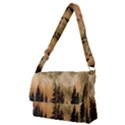 Moon Nature Forest Pine Trees Sky Full Moon Night Full Print Messenger Bag (M) View1