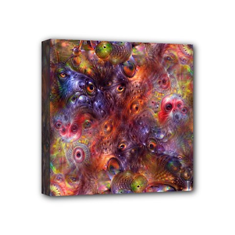 Fantasy Surreal Animals Psychedelic Pattern Mini Canvas 4  x 4  (Stretched)