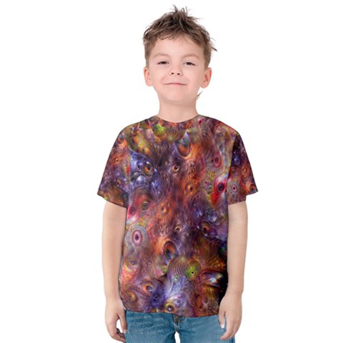 Fantasy Surreal Animals Psychedelic Pattern Kids  Cotton Tee by danenraven