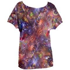 Fantasy Surreal Animals Psychedelic Pattern Women s Oversized Tee