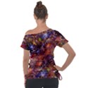 Fantasy Surreal Animals Psychedelic Pattern Off Shoulder Tie-Up Tee View2