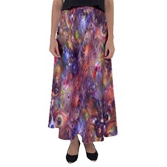 Fantasy Surreal Animals Psychedelic Pattern Flared Maxi Skirt by danenraven