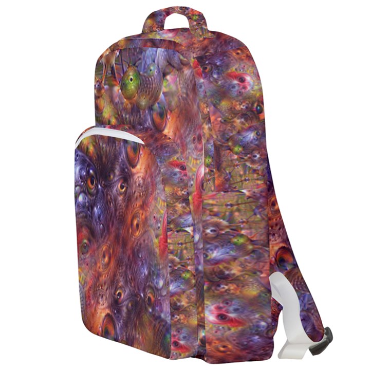 Fantasy Surreal Animals Psychedelic Pattern Double Compartment Backpack