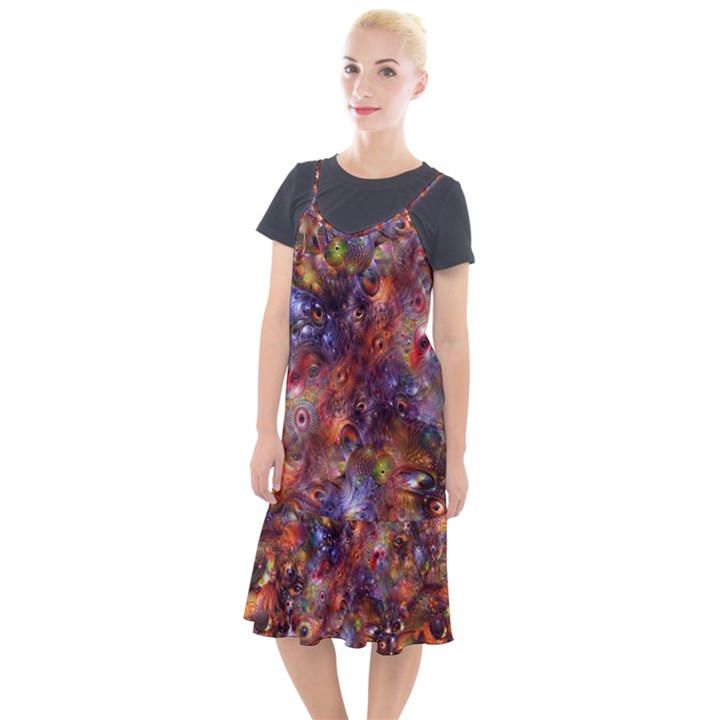 Fantasy Surreal Animals Psychedelic Pattern Camis Fishtail Dress