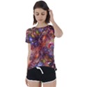 Fantasy Surreal Animals Psychedelic Pattern Short Sleeve Open Back Tee View1