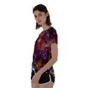 Fantasy Surreal Animals Psychedelic Pattern Short Sleeve Open Back Tee View2