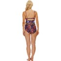 Fantasy Surreal Animals Psychedelic Pattern Knot Front One-Piece Swimsuit View4