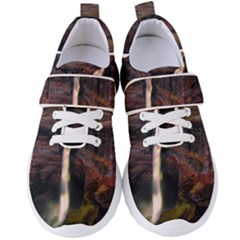 Waterfall Cascade Mountains Cliffs Northern Lights Women s Velcro Strap Shoes by danenraven