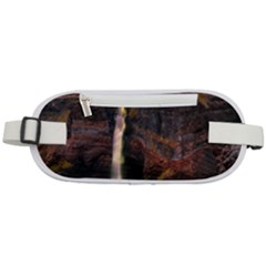 Waterfall Cascade Mountains Cliffs Northern Lights Rounded Waist Pouch by danenraven