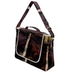 Waterfall Cascade Mountains Cliffs Northern Lights Box Up Messenger Bag by danenraven