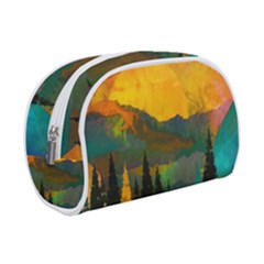 Trees Mountains Sun Sunrise Warm Red Yellow Make Up Case (small) by danenraven