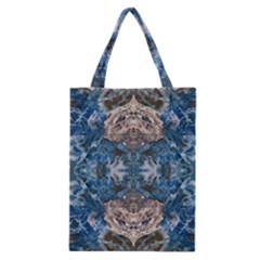 Turquoise Symmetry Classic Tote Bag by kaleidomarblingart