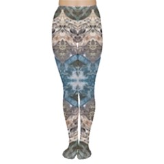 Turquoise Symmetry Tights by kaleidomarblingart