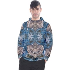 Turquoise Symmetry Men s Pullover Hoodie by kaleidomarblingart