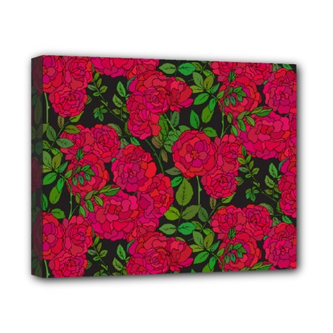 Seamless-pattern-with-colorful-bush-roses Canvas 10  X 8  (stretched) by BangZart