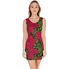 Seamless-pattern-with-colorful-bush-roses Bodycon Dress by BangZart