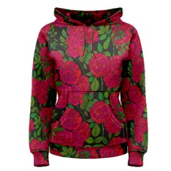 Seamless-pattern-with-colorful-bush-roses Women s Pullover Hoodie by BangZart