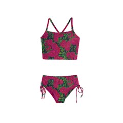 Seamless-pattern-with-colorful-bush-roses Girls  Tankini Swimsuit by BangZart