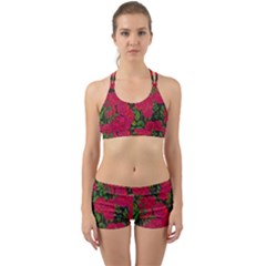 Seamless-pattern-with-colorful-bush-roses Back Web Gym Set by BangZart