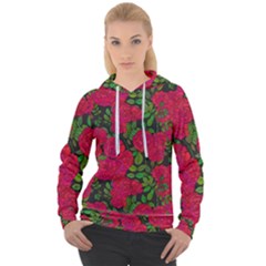 Seamless-pattern-with-colorful-bush-roses Women s Overhead Hoodie