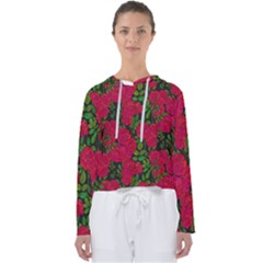 Seamless-pattern-with-colorful-bush-roses Women s Slouchy Sweat