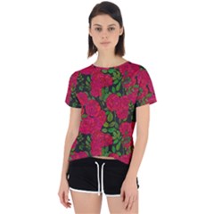 Seamless-pattern-with-colorful-bush-roses Open Back Sport Tee by BangZart