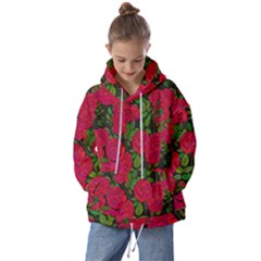 Seamless-pattern-with-colorful-bush-roses Kids  Oversized Hoodie