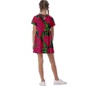 Seamless-pattern-with-colorful-bush-roses Kids  Asymmetric Collar Dress View2