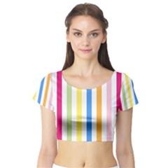 Stripes-g9dd87c8aa 1280 Short Sleeve Crop Top by Smaples