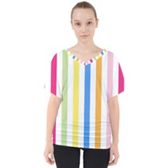 Stripes-g9dd87c8aa 1280 V-neck Dolman Drape Top by Smaples