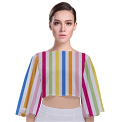 Stripes-g9dd87c8aa 1280 Tie Back Butterfly Sleeve Chiffon Top by Smaples