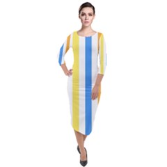 Stripes-g9dd87c8aa 1280 Quarter Sleeve Midi Velour Bodycon Dress by Smaples