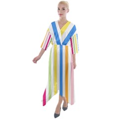 Stripes-g9dd87c8aa 1280 Quarter Sleeve Wrap Front Maxi Dress by Smaples