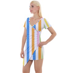 Stripes-g9dd87c8aa 1280 Short Sleeve Asymmetric Mini Dress by Smaples