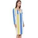 Stripes-g9dd87c8aa 1280 Long Sleeve V-Neck Bodycon Dress  View3