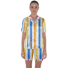 Stripes-g9dd87c8aa 1280 Satin Short Sleeve Pajamas Set by Smaples