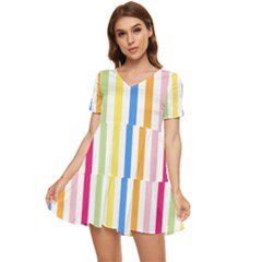 Stripes-g9dd87c8aa 1280 Tiered Short Sleeve Babydoll Dress by Smaples