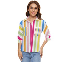 Stripes-g9dd87c8aa 1280 Women s Quarter Sleeve Pocket Shirt